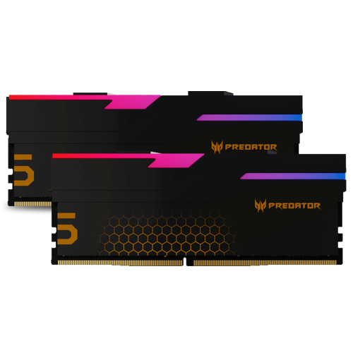 Kit de Memoria RAM DDR5 DIMM 32GB (2x16) 7200MHz CL34 Predator Hermes RGB, Color Negras. BL.9BWWR.406