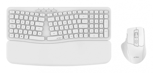 Kit de Teclado y Mouse Inal&aacute;mbrico Acteck CREATOR ULTRA CONFORT MK650, RF, Color Blanco, Espa&ntilde;ol