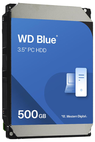 HDD 3.5" SATA 500GB Western Digital Blue, 5400RPM, 64MB Cache. WD5000AZRZ