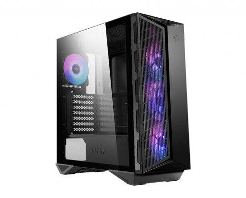 Gabinete ATX MSI MPG GUNGNIR 111R, Incluye 4 Fans 120mm ARGB, Radiador 360mm Max, Color Negro