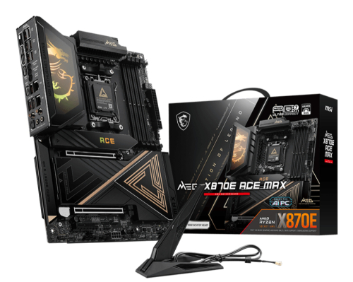 Motherboard AM5 ATX MSI MEG X870E ACE MAX, 256GB RAM DDR5 Max, 2 M.2 PCIe 5 + 3 M.2 PCIe 4, Wi-Fi 7 + BT 5.4