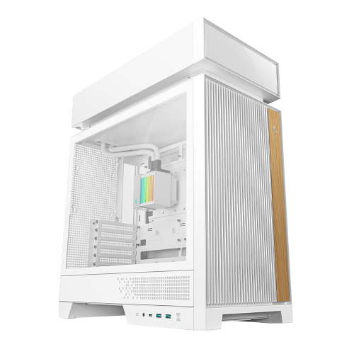Gabinete ATX DeepCool CL6600, Incluye 2 Fans 120mm ARGB, Incluye Radiador 360mm, Color Blanco