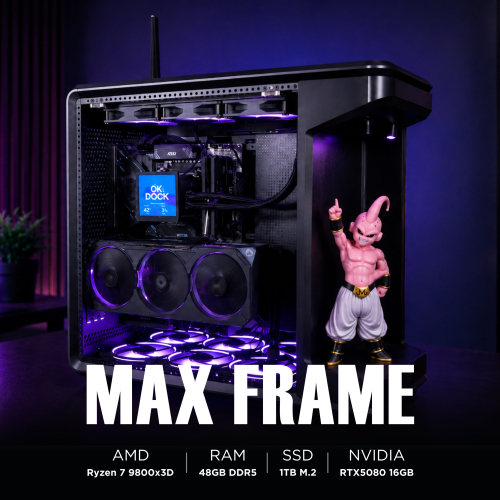 Ensamble MAX FRAME | RTX 5080 | Ryzen 7 9800X3D | 48GB DDR5 | 2TB SSD | Windows 11 Pro