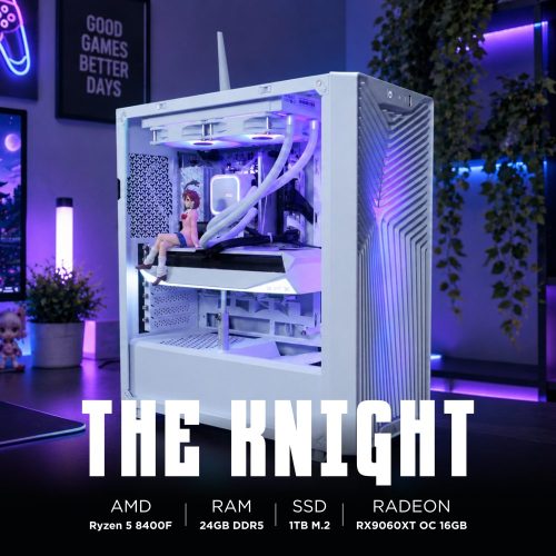 Ensamble THE KNIGHT | RX 9060 XT | Ryzen 5 8400F | 24GB DDR5 | 1TB SSD | Windows 11 Pro