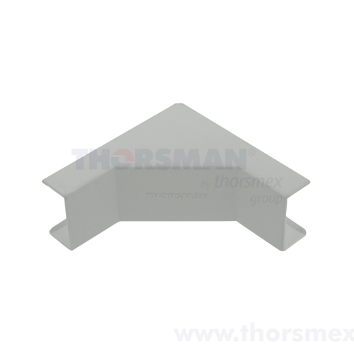 Esquinero interior para canaletas TMK1020, TMK1020SD, TMK1020CD, Thorsman 5120-02001, ABS auto-extinguible, Color Blanco