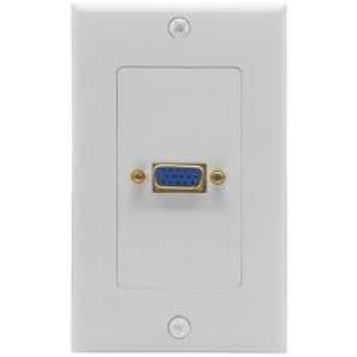 Tapa para Caja de Pared BRobotix 045687, Incluye conector VGA, Color blanco