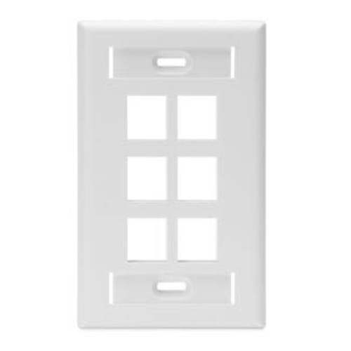 Faceplate 6 Puertos Leviton 42080-6WP