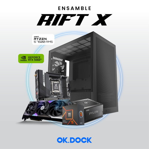 Ensamble RIFT X | RTX 5060 Ti | Ryzen 5 7600 | 48GB RAM | 1TB SSD | Windows 11 Pro