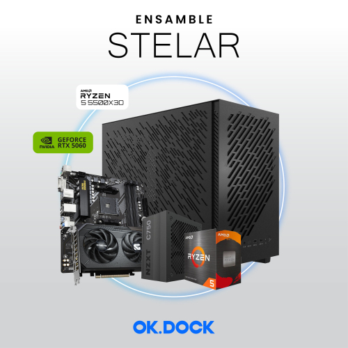 Ensamble STELAR | RTX 5060 | Ryzen 5 5500X3D | 16GB RAM | 1TB SSD | Windows 11 Pro