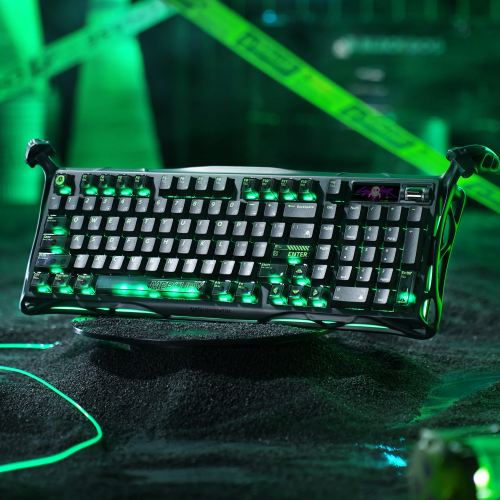 Teclado Mec&aacute;nico Inal&aacute;mbrico GravaStar K98 Pro, 98%, Tri-Modo, Hot Swap, Switches UFO, Color Phantom Black, Ingl&eacute;s