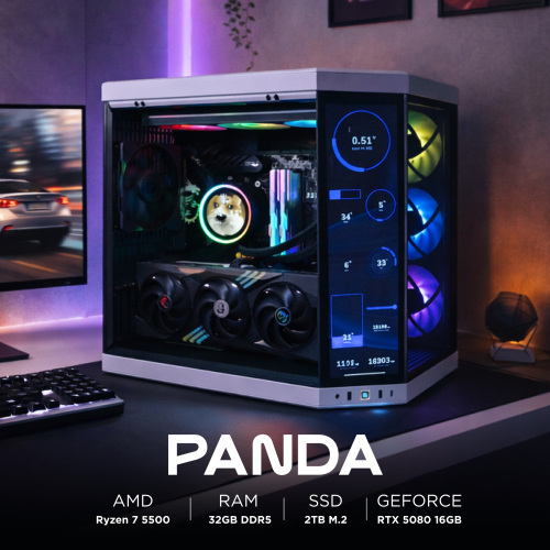 Ensamble PANDA | RTX 5080 | Ryzen 7 9800X3D | 32GB DDR5 | 2TB SSD | Windows 11 Pro