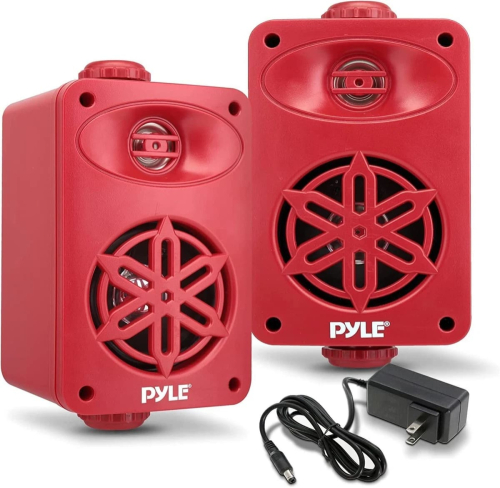 Bocina Pyle Home recargable roja