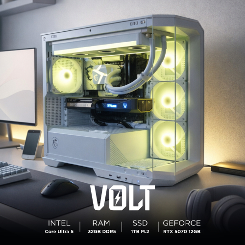 Ensamble VOLT | RTX 5070 | Intel Core Ultra 5 245KF | 32GB DDR5 | 1TB SSD | Windows 11 Pro